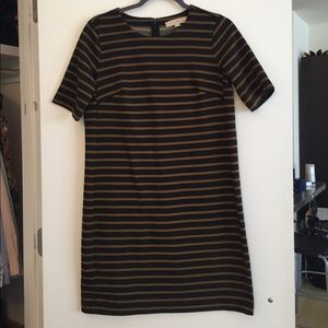 LOFT Striped Short Sleeve Dress